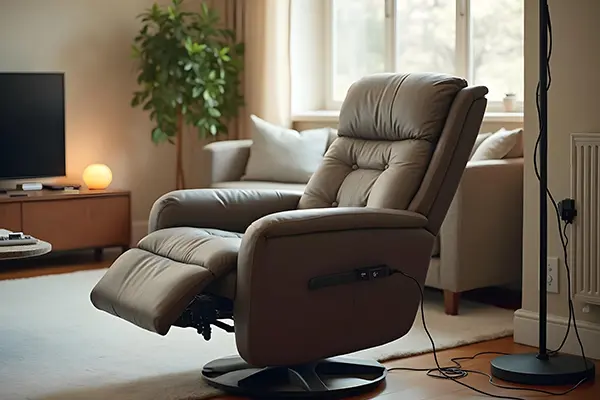 Sillón reclinable gris diseñado para brindar comodidad y funcionalidad - SUNSGOODS - SUNSGOODS Sillón reclinable gris diseñado para brindar comodidad y funcionalidad.
