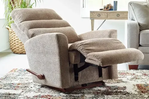 Sillón reclinable mecedor clásico de tela - SUNSGOODS Sillón reclinable mecedor clásico de tela