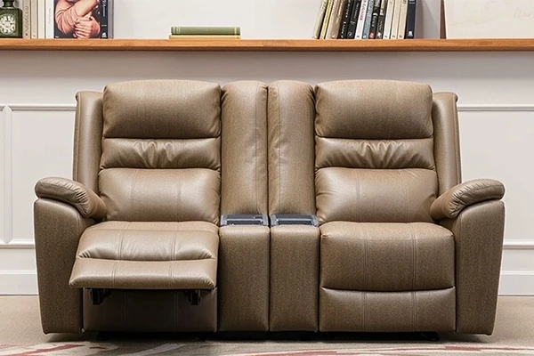 Sofá reclinable de cuero Comfort and Luxury - SUNSGOODS - SUNSGOODS Sofá reclinable de cuero: comodidad y lujo.