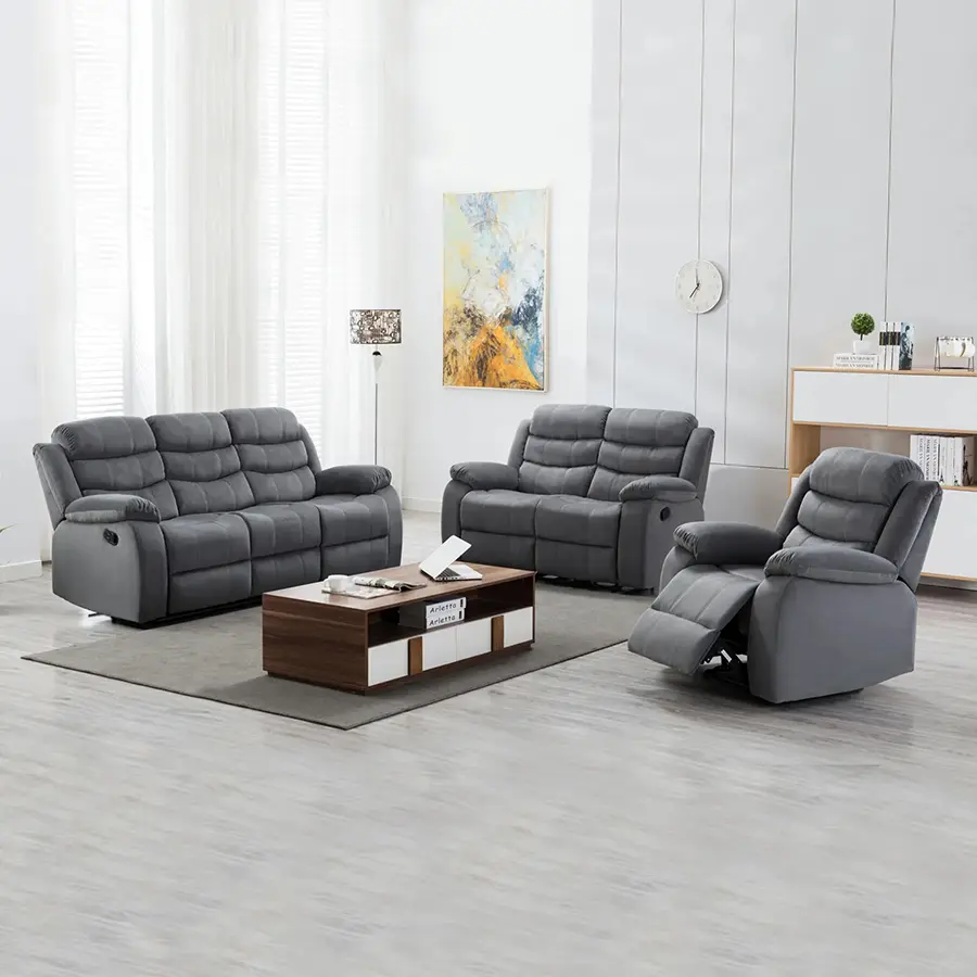 Conjunto de sofá reclinable eléctrico YJ S001 para sala de estar espaciosa