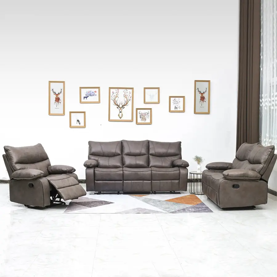 Sofá reclinable YJ S005 en ambiente de sala de estar