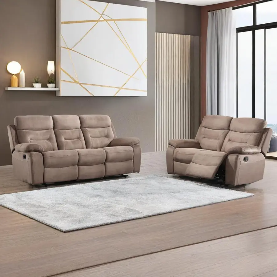 Sofá reclinable ZA S001 en la configuración de la sala de estar