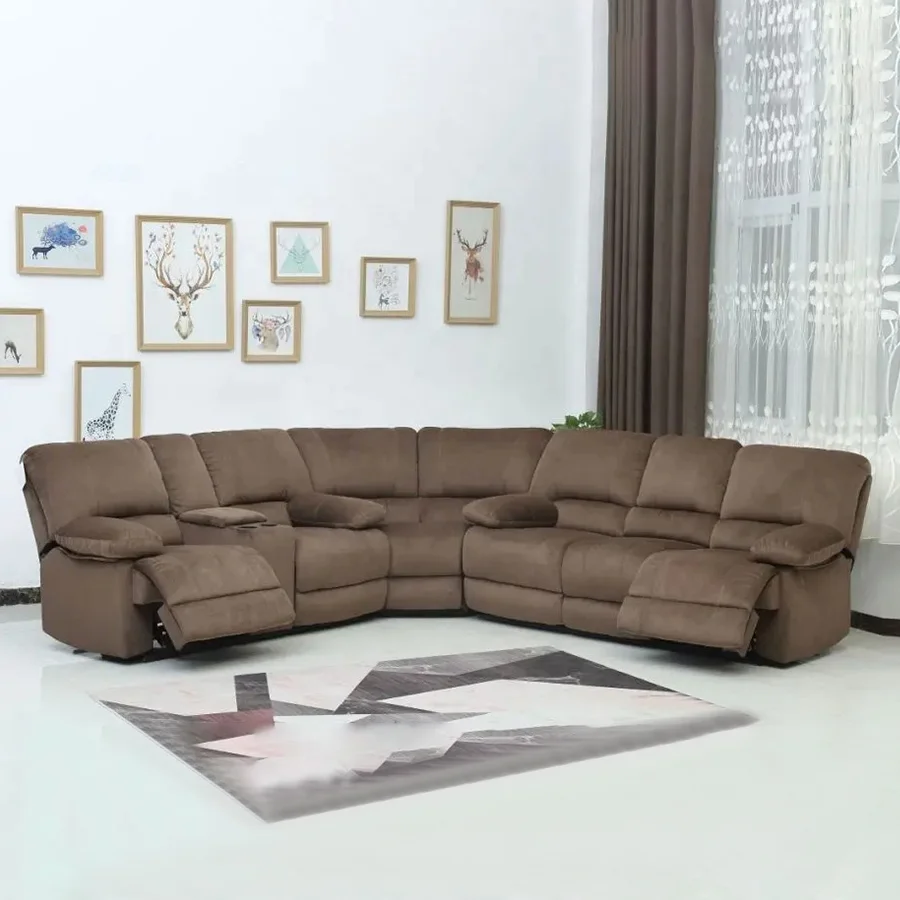 Sofá seccional reclinable grande YJ S006