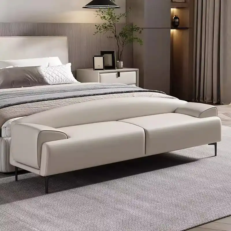 Banco tapizado moderno para dormitorio