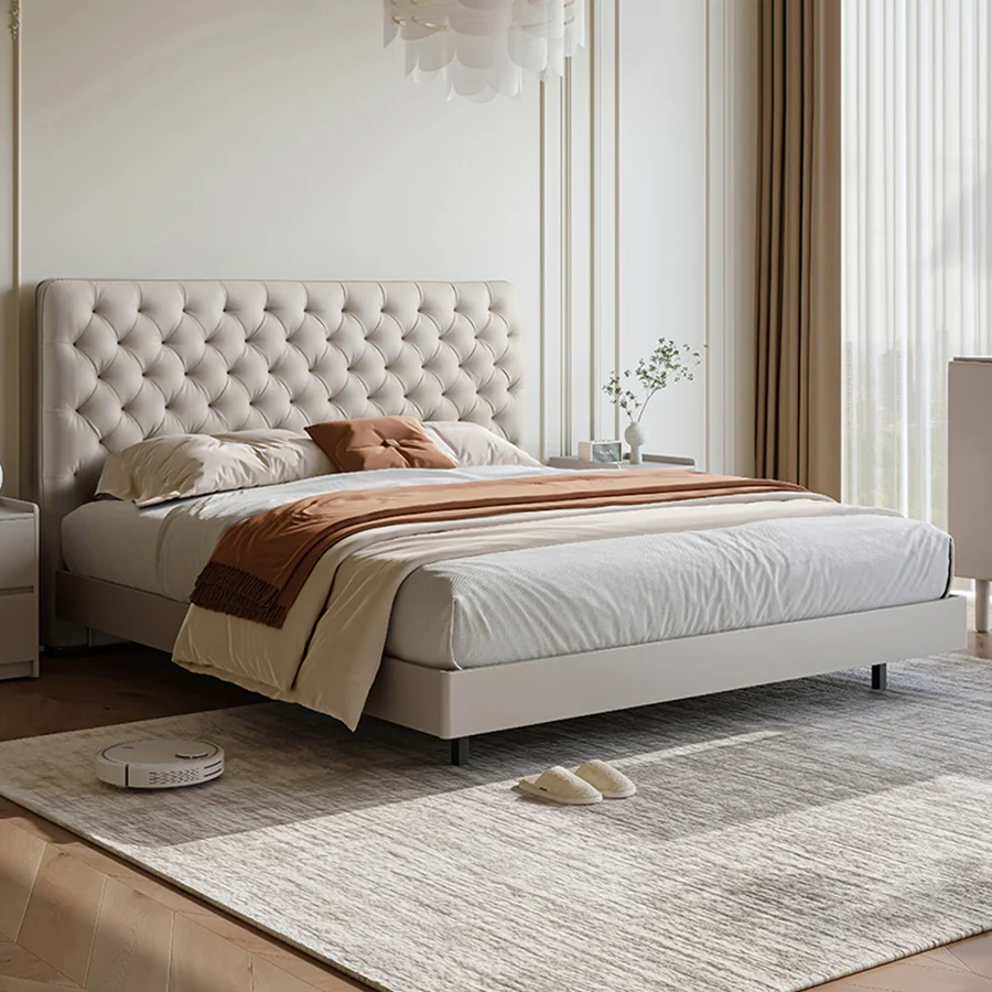 Cama moderna FB B002 con cabecero capitoné