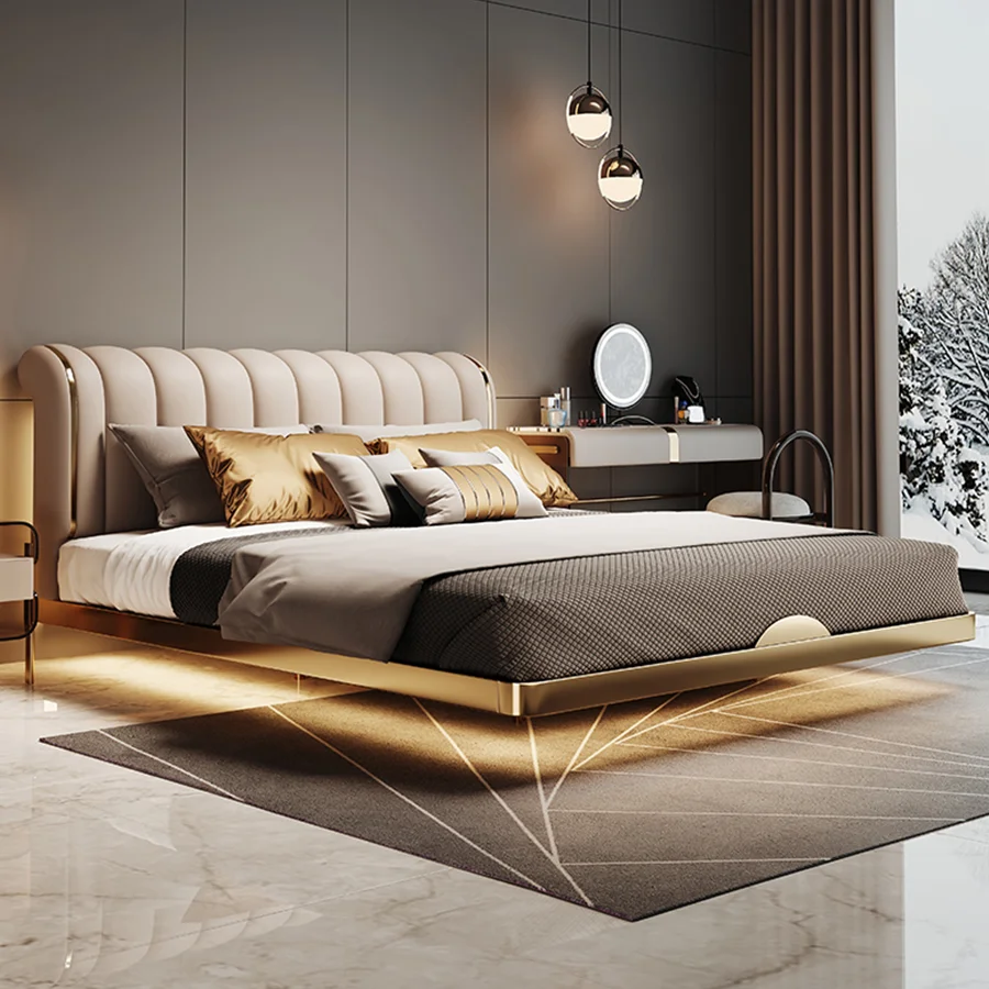 HZY B004 Diseño de cama de lujo moderno