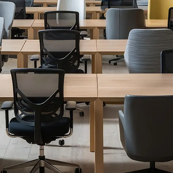 Sillas ergonómicas para conferencias en la sala de reuniones