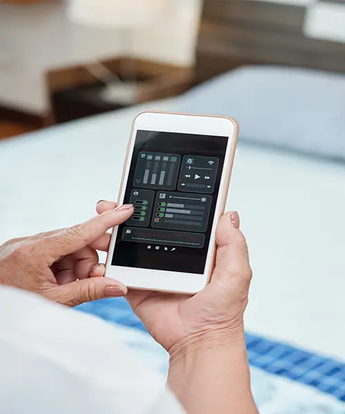 Control mediante smartphone para sistema de cama inteligente