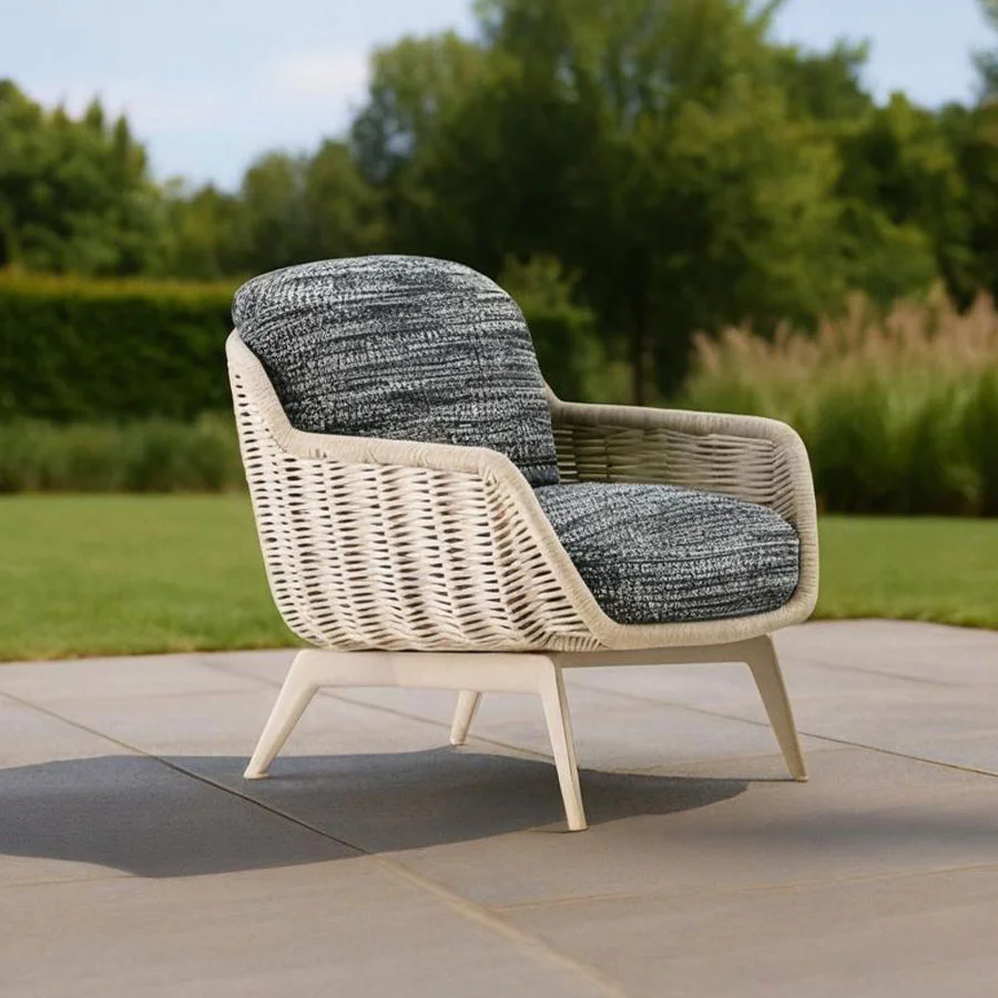 Sillón de salón tejido contemporáneo