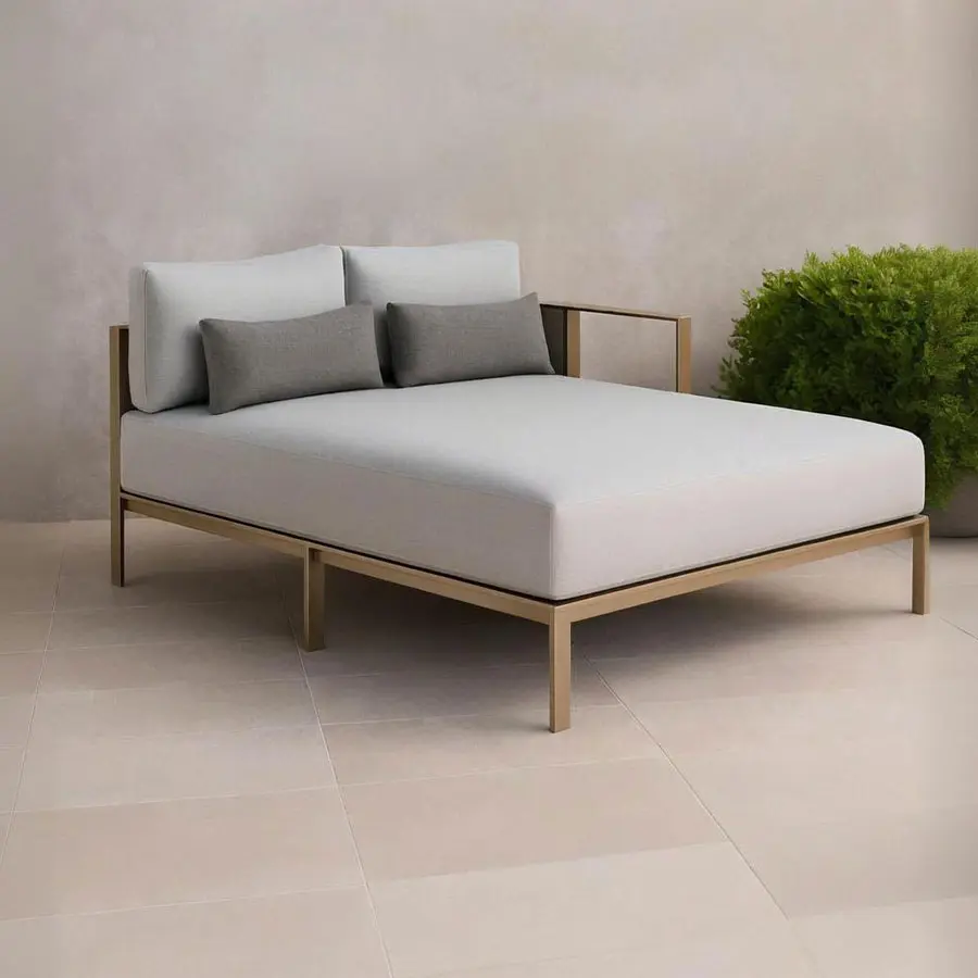 Tumbona moderna de exterior con cojines