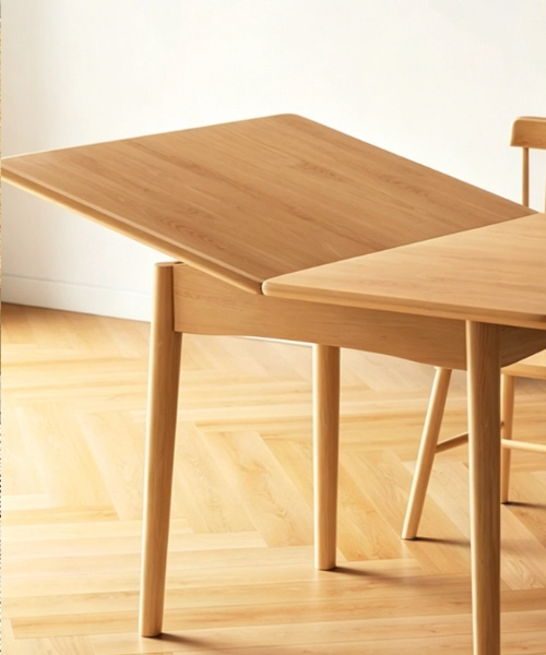 Mesa de comedor de madera extensible