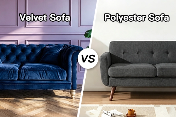 Comparativa entre sofás de terciopelo y poliéster - SUNSGOODS - SUNSGOODS Comparación entre sofás de terciopelo y de poliéster