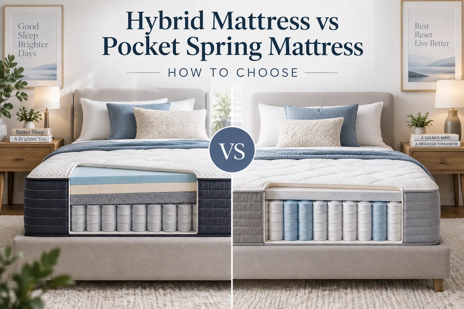 Hybrid and Pocket Spring Mattress Comparison Guide - SUNSGOODS - SUNSGOODS Hybrid and Pocket Spring Mattress Comparison Guide