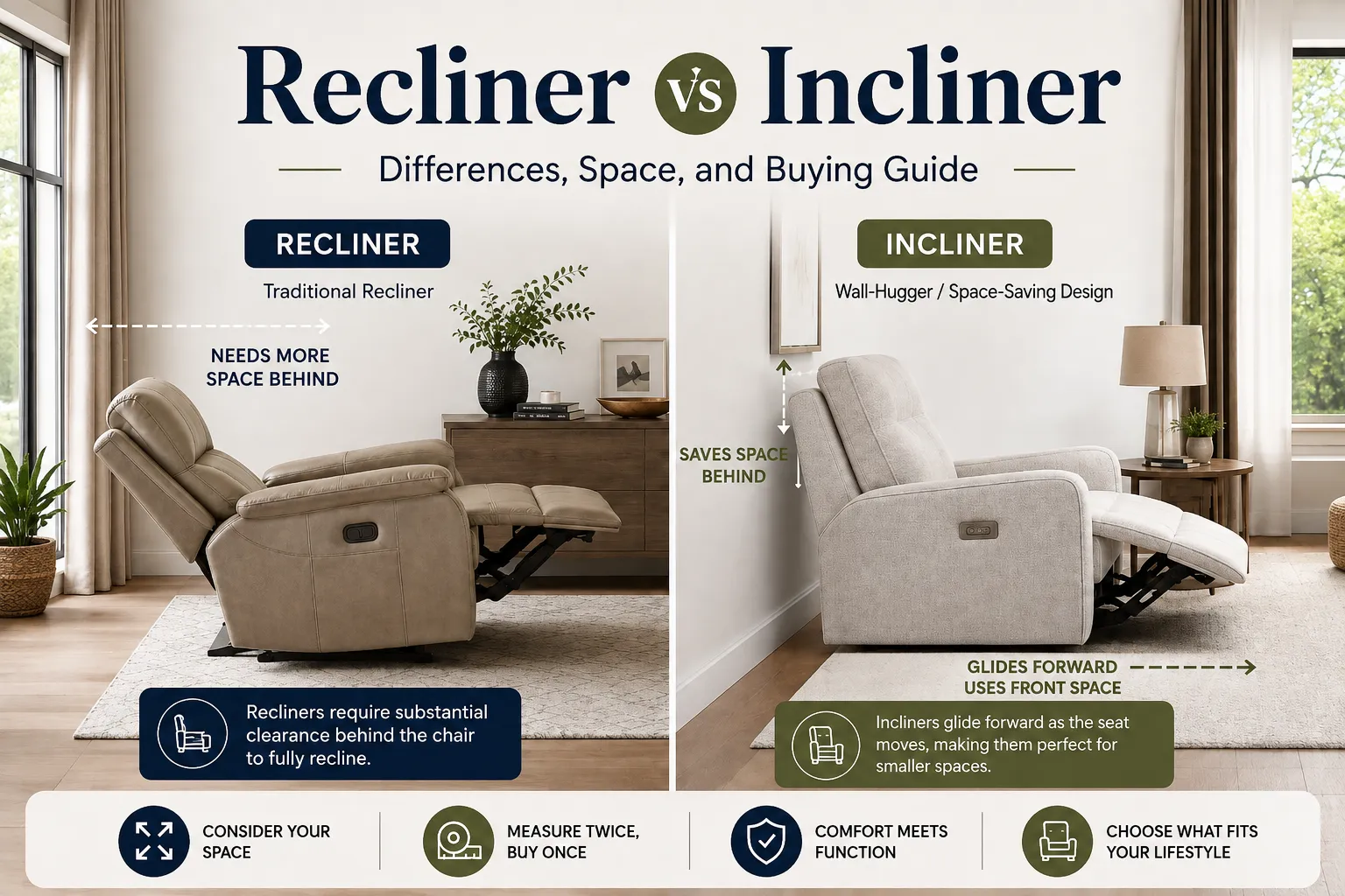 Recliner and Incliner Space and Buying Guide - SUNSGOODS - SUNSGOODS Recliner and Incliner Space and Buying Guide